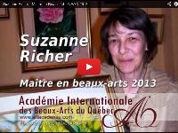 Suzanne Richer intronisée maître de l'Académie Internationale des Beaux-Arts du Québec