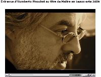Entrevue d'Humberto Pinochet au titre de Maître en Beaux-Arts 2009